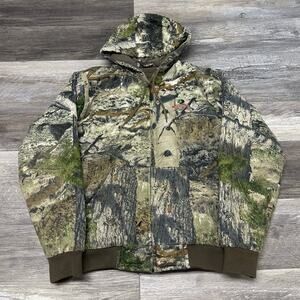 Mossy Oak Mountain Country Camouflage Men M Insulated Hunting Camo Bomber Jacket